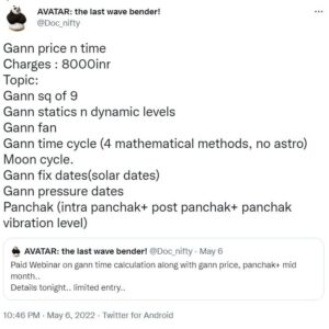 Gann Webinar on Time and Price Calculation