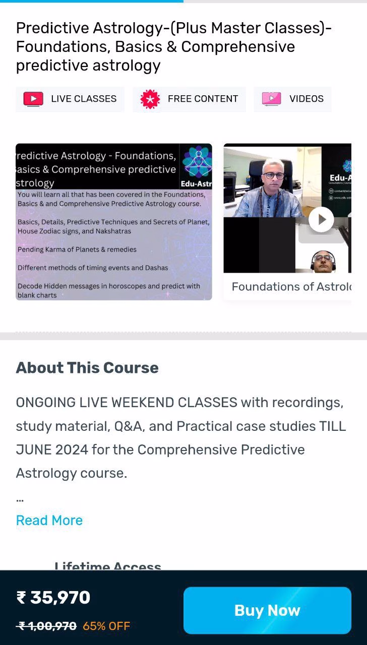 Edu Astro Learning Course Predictive Astrology-(PIus Master Classes)- Foundations, Basics & Comprehensive predictive astrology 2 photo 2025 06 26 22 15 40